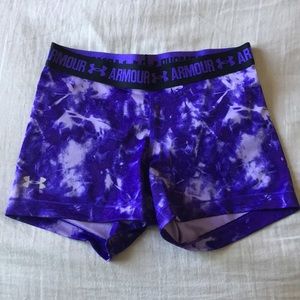 Purple Tye Die Under Armour Spandex